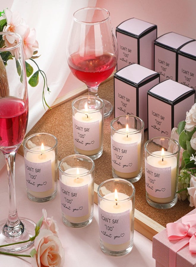 Threlaco 6 Pcs Bridesmaid Proposal Gifts I Can't Say I Do Without You Candles Bridesmaid Gifts Natural Soy Wax Candles with Boxes for Best Friends Wedding(Elegant Style) - Image 4